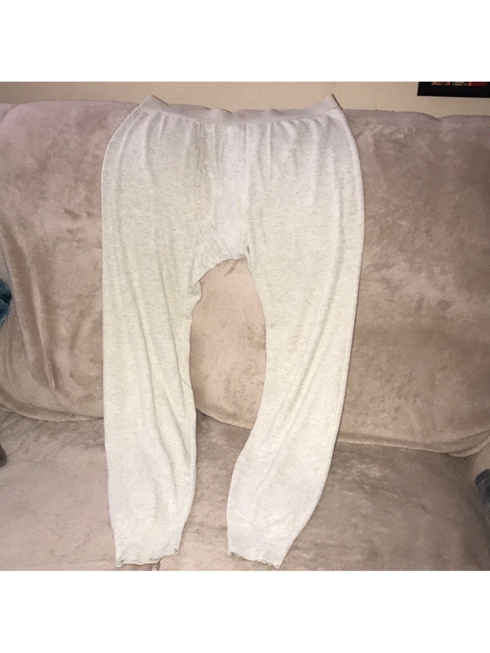 High sierra large cream/Gray Thermal Bottoms